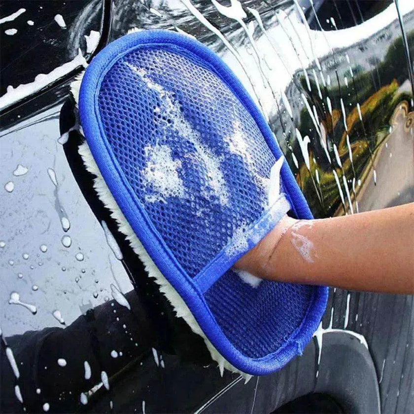 Car wash gloves for car & motorcycle care: soft hair type cleaning tools