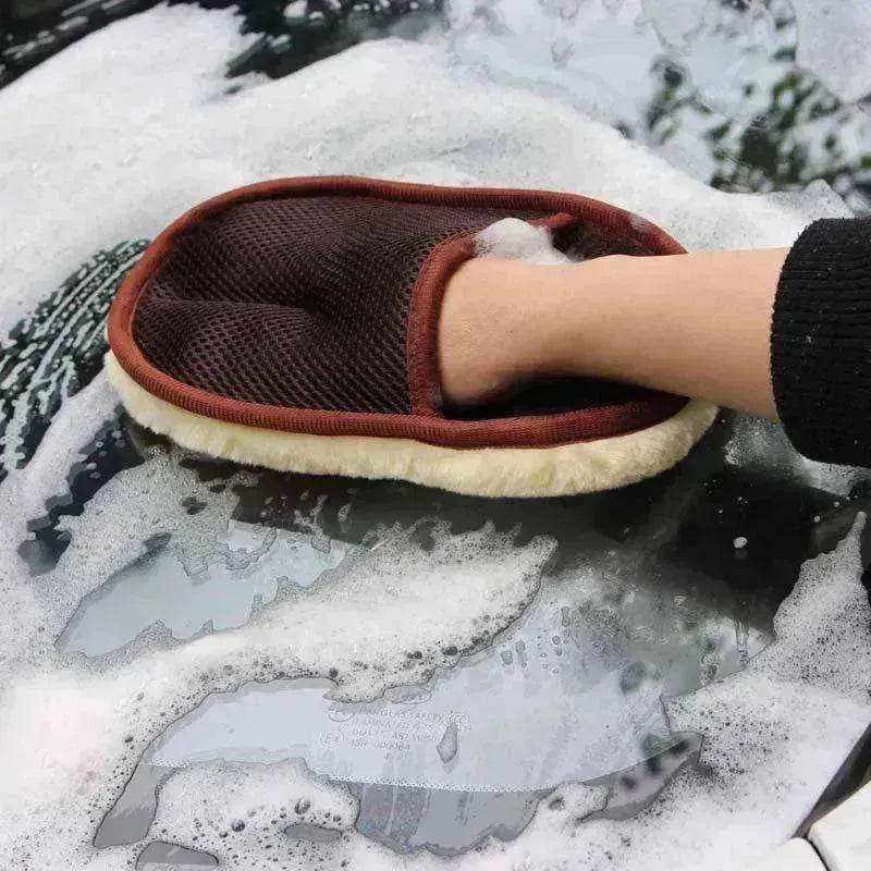 Car wash gloves for car & motorcycle care: soft hair type cleaning tools