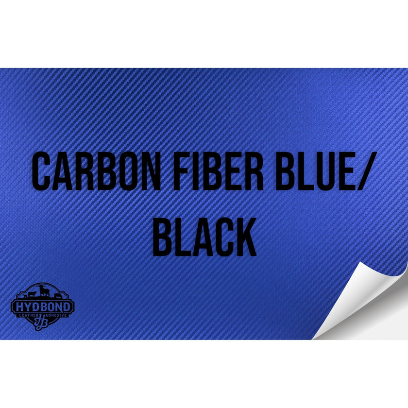 CARBON FIBER BLUE/BLACK WITH ADHESIVE HYDBOND LEATHERETTE SHEET (12