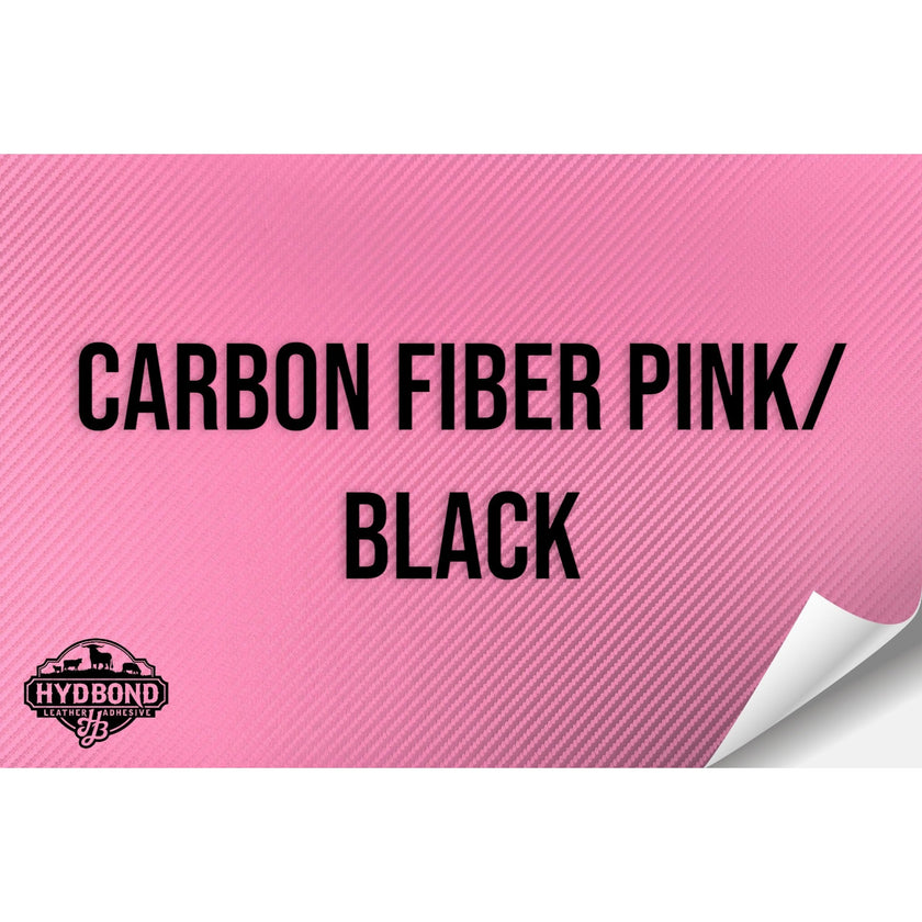 CARBON FIBER PINK/BLACK WITH ADHESIVE HYDBOND LEATHERETTE SHEET (12