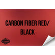 CARBON FIBER RED/BLACK WITH ADHESIVE HYDBOND LEATHERETTE SHEET (12