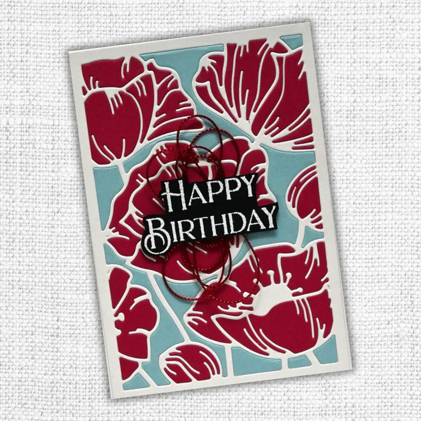 Poppy Decorative Background Metal Cutting Die 19097