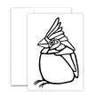 Colouring Greeting Card - Cardinal