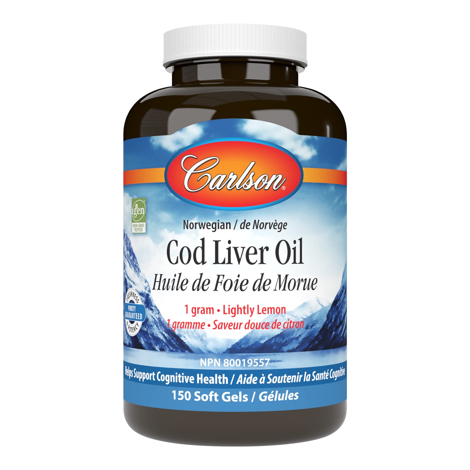 Carlson Laboratories - Gelules d'huile de foie de morue citronné 150 unités