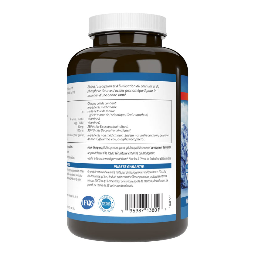 Carlson Laboratories - Gelules d'huile de foie de morue citronné 150 unités