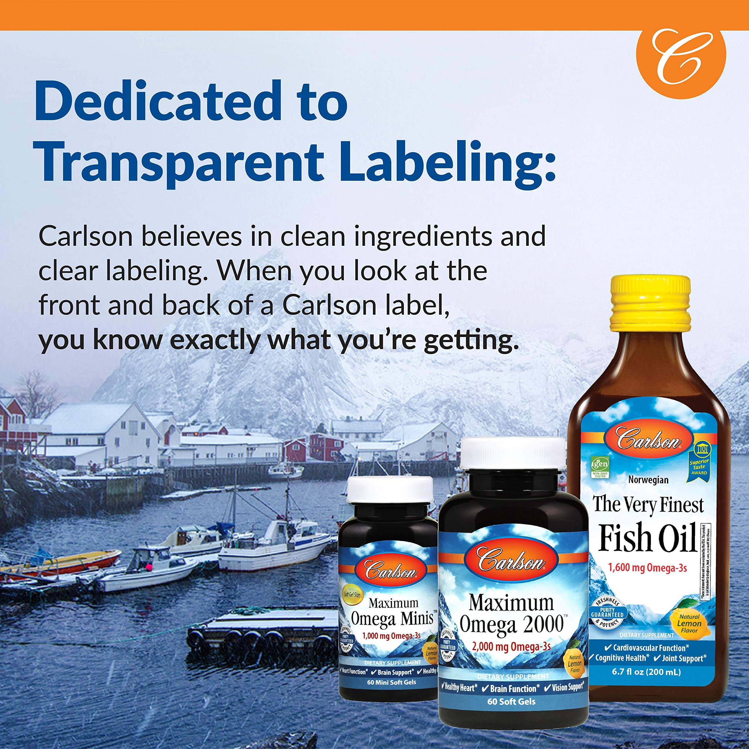 Carlson Laboratories - Gelules d'huile de foie de morue citronné 150 unités