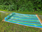 Deluxe Quilted Hammock with Bamboo Stand