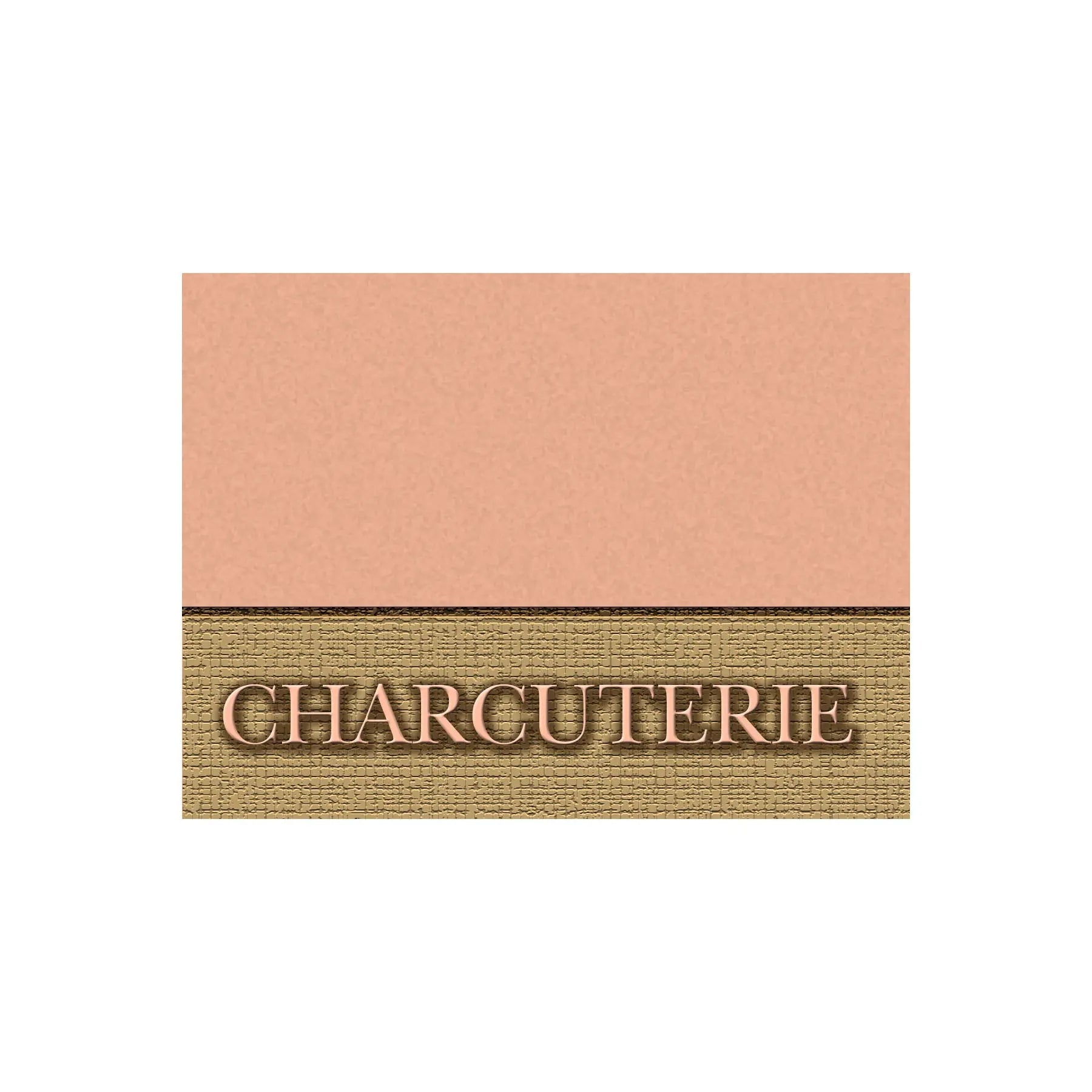 Carte plastifiée, «Charcuterie»