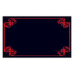 Carte plastifiée, noir/rouge
