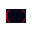 Carte plastifiée, noir/rouge