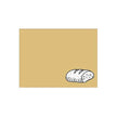 Carte plastifiée, pain fond beige