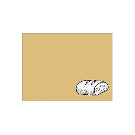 Carte plastifiée, pain fond beige