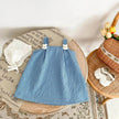 Cartoon Suspender Plaid A- Line Skirt