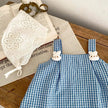 Cartoon Suspender Plaid A- Line Skirt