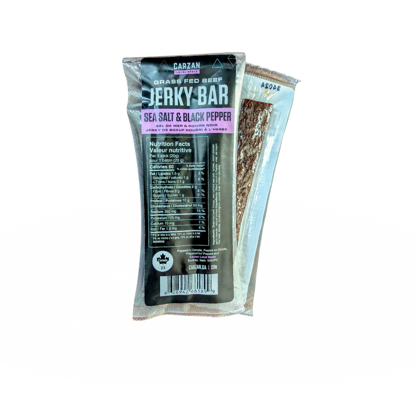 Sea Salt & Black Pepper Grass-Fed Beef Jerky Bars