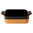 Casafina - Ensemble black square baker w/cork tray 32