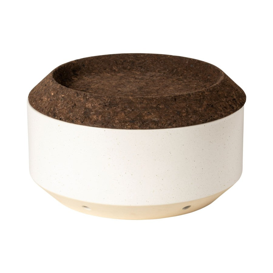 Casafina - Bocal de rangement moderne pour oignons avec couvercle en liège fumé