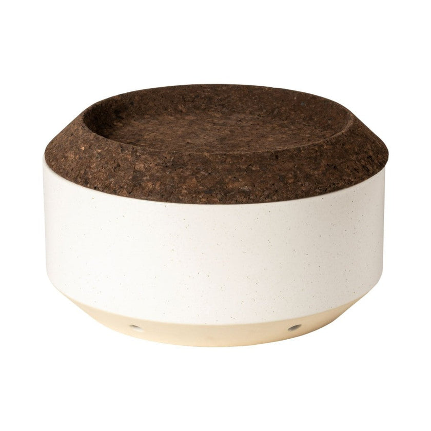 Casafina - Bocal de rangement moderne pour oignons avec couvercle en liège fumé