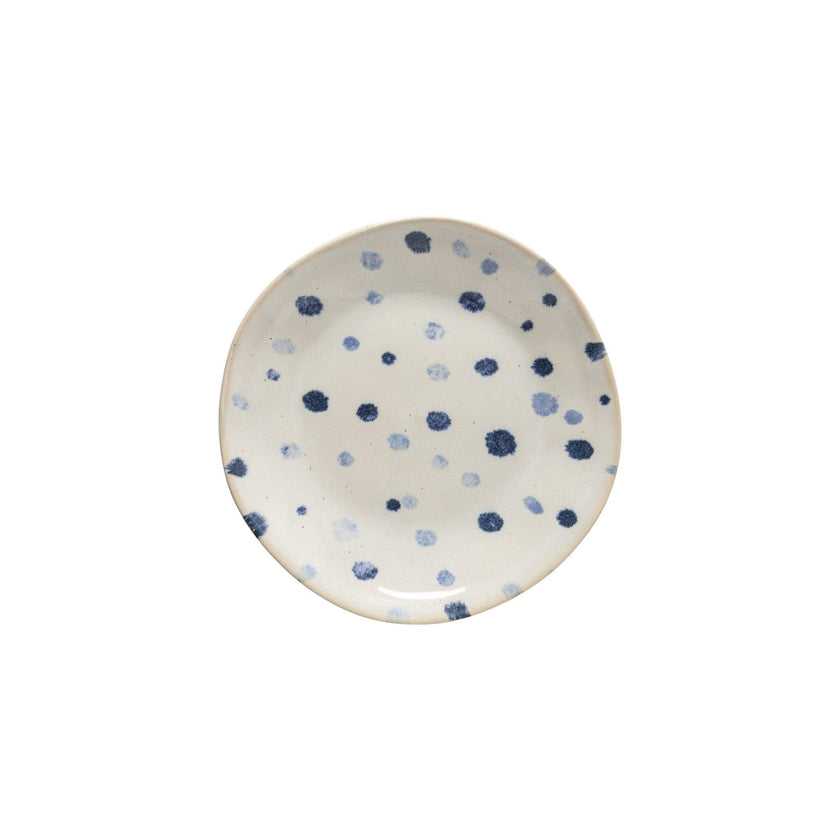 Casafina - Nantucket White Dots Salad/dessert plate