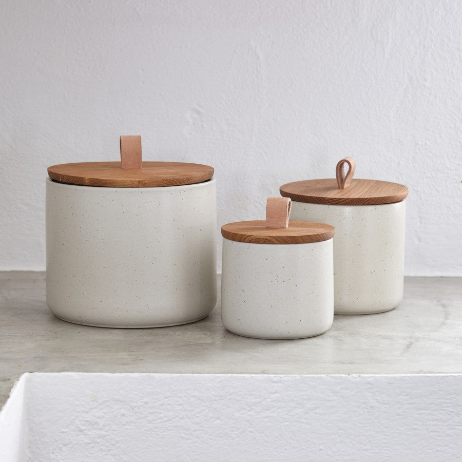 Casafina - Pacifica Canister with oak lid 15cm