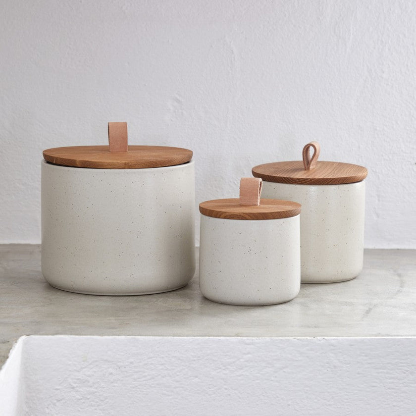 Casafina - Pacifica Canister with oak lid 15cm