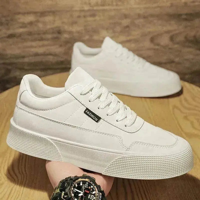 Men's Breathable Lace-Up Sneakers | Thick-Sole Casual Board Shoes