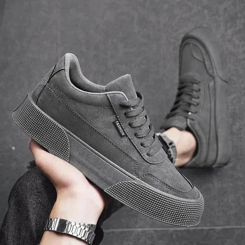 Men's Breathable Lace-Up Sneakers | Thick-Sole Casual Board Shoes