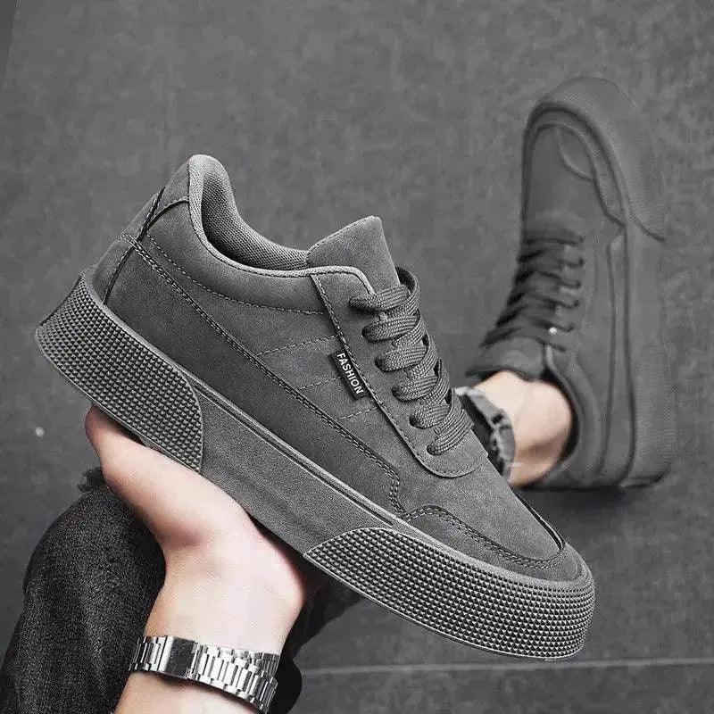 Men's Breathable Lace-Up Sneakers | Thick-Sole Casual Board Shoes