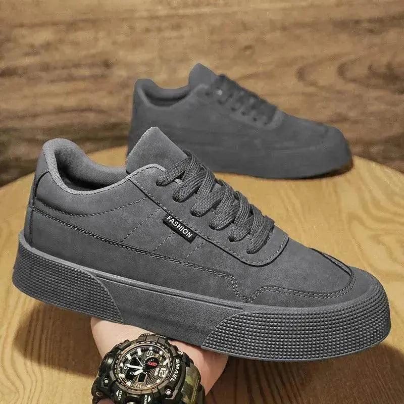 Men's Breathable Lace-Up Sneakers | Thick-Sole Casual Board Shoes