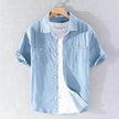 Casual Denim Short sleeved Shirt Simple All-match
