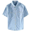 Casual Denim Short sleeved Shirt Simple All-match