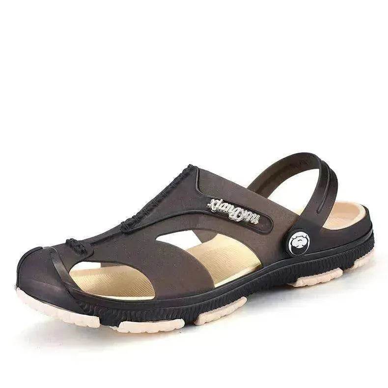 Casual Men's Plus Size Slippers Baotou Half Beach Slippers