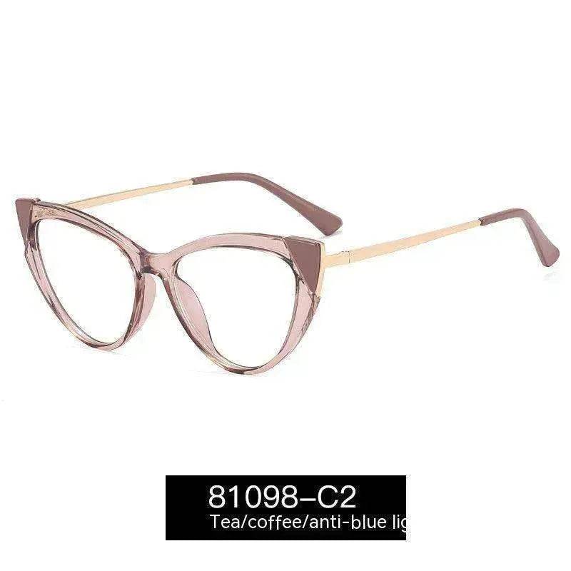 Cat Eye Anti-blue Light Large Frame Slim Look Optical Glasses
