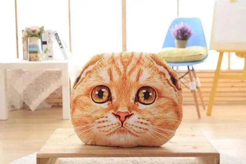 Cat Pillow Car Cushion Cute Cat Shape Nap Seat Plush Toy