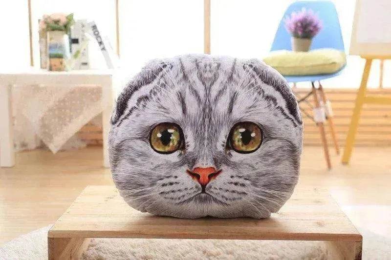 Cat Pillow Car Cushion Cute Cat Shape Nap Seat Plush Toy