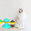 Cat Windmill Spinning Turntable Interactive Toy — Suction Cup, Catnip Ball, Teeth Grinding