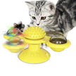 Cat Windmill Spinning Turntable Interactive Toy — Suction Cup, Catnip Ball, Teeth Grinding