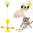 Cat Windmill Spinning Turntable Interactive Toy — Suction Cup, Catnip Ball, Teeth Grinding