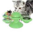 Cat Windmill Spinning Turntable Interactive Toy — Suction Cup, Catnip Ball, Teeth Grinding
