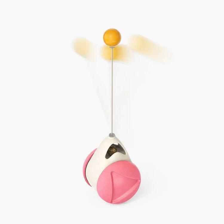 Cat Windmill Spinning Turntable Interactive Toy — Suction Cup, Catnip Ball, Teeth Grinding