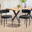 Avery 4 Pieces Modern Dining Chairs with Corduroy Upholstery-Black