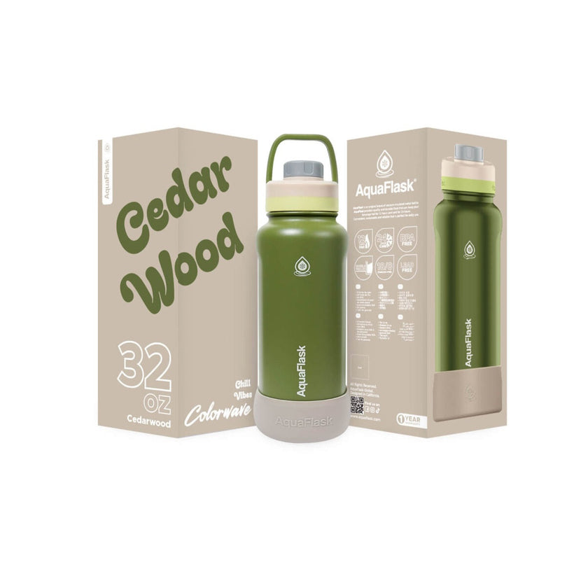 Aqua Flask Colorwave 32oz – Stainless Steel, Vacuum Insulated, Hot & Cold, Leak Proof, Travel & Office Bottle