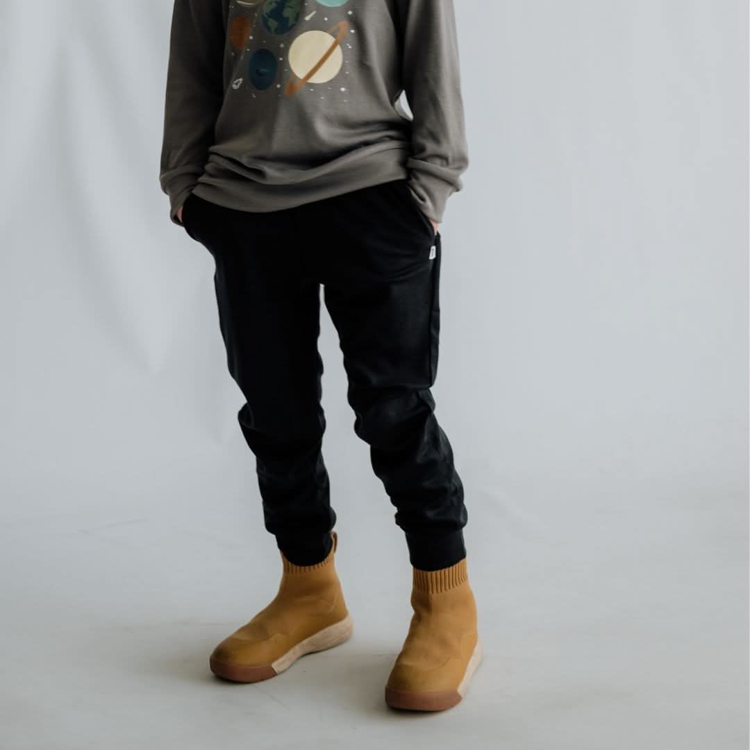 Youth Bamboo Lightweight Joggers | Black