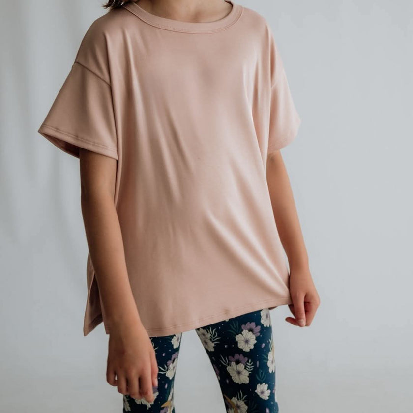 Youth Bamboo Oversized T-Shirt | Rosewood