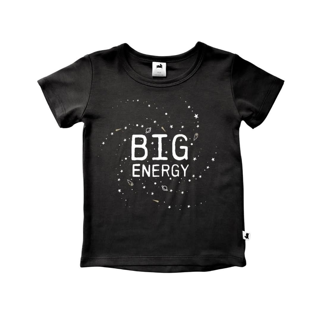 Youth Bamboo Graphic T-Shirt | Planets In Black