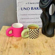 Ceramic Rose Chequered and Many Other Mark Mug
