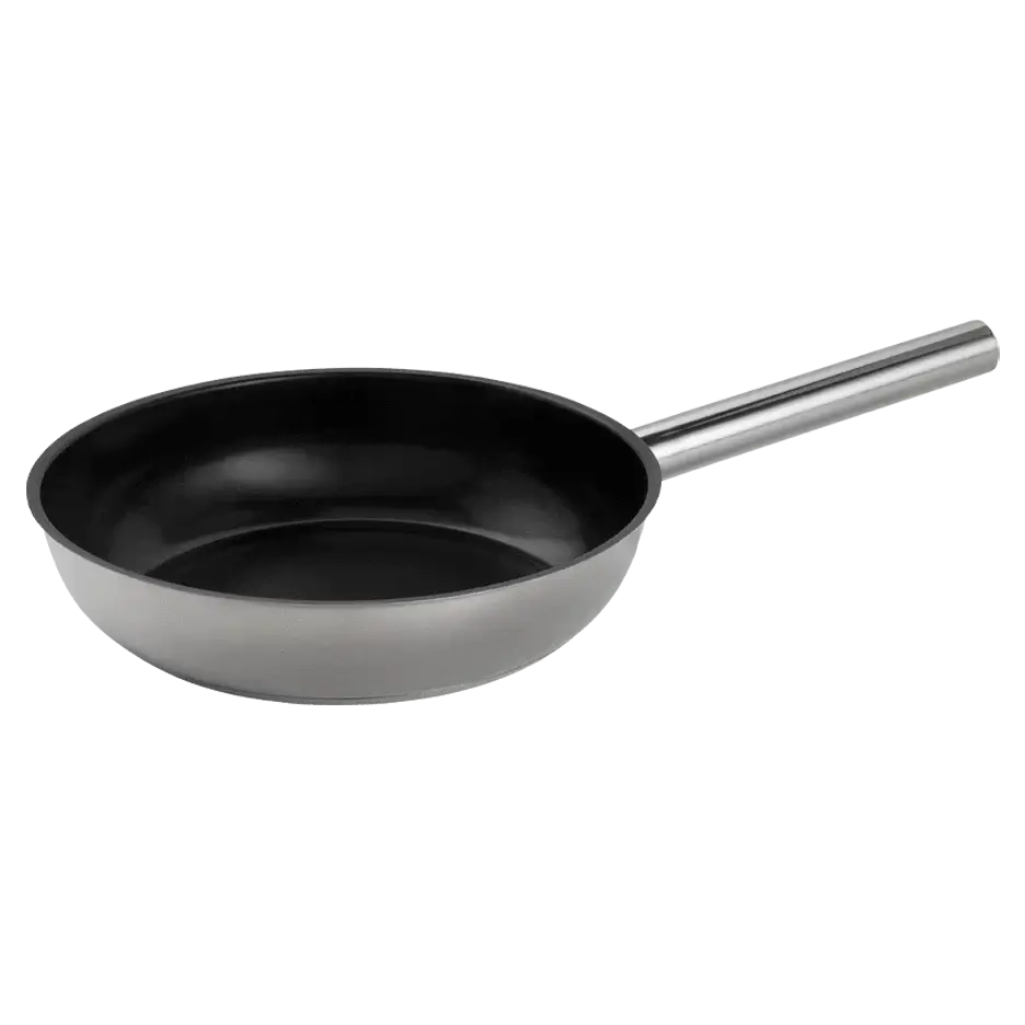 COMBEKK - Poêle à frire en acier inoxydable et céramique 28cm