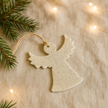 Angel Christmas Ornament Handmade from Clay