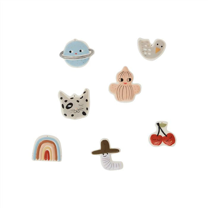 Porcelain ornaments - Pack of 7