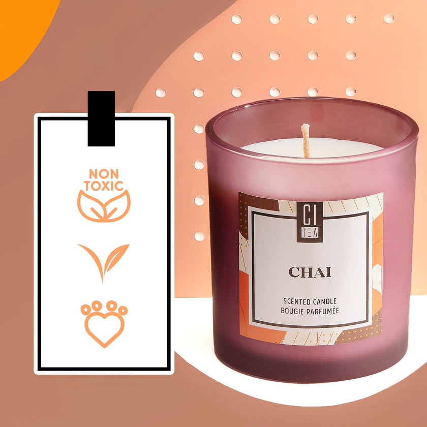 Bougie en cire de soja Chai - Orange, cannelle et clous de girofle - 227 g (8 oz)